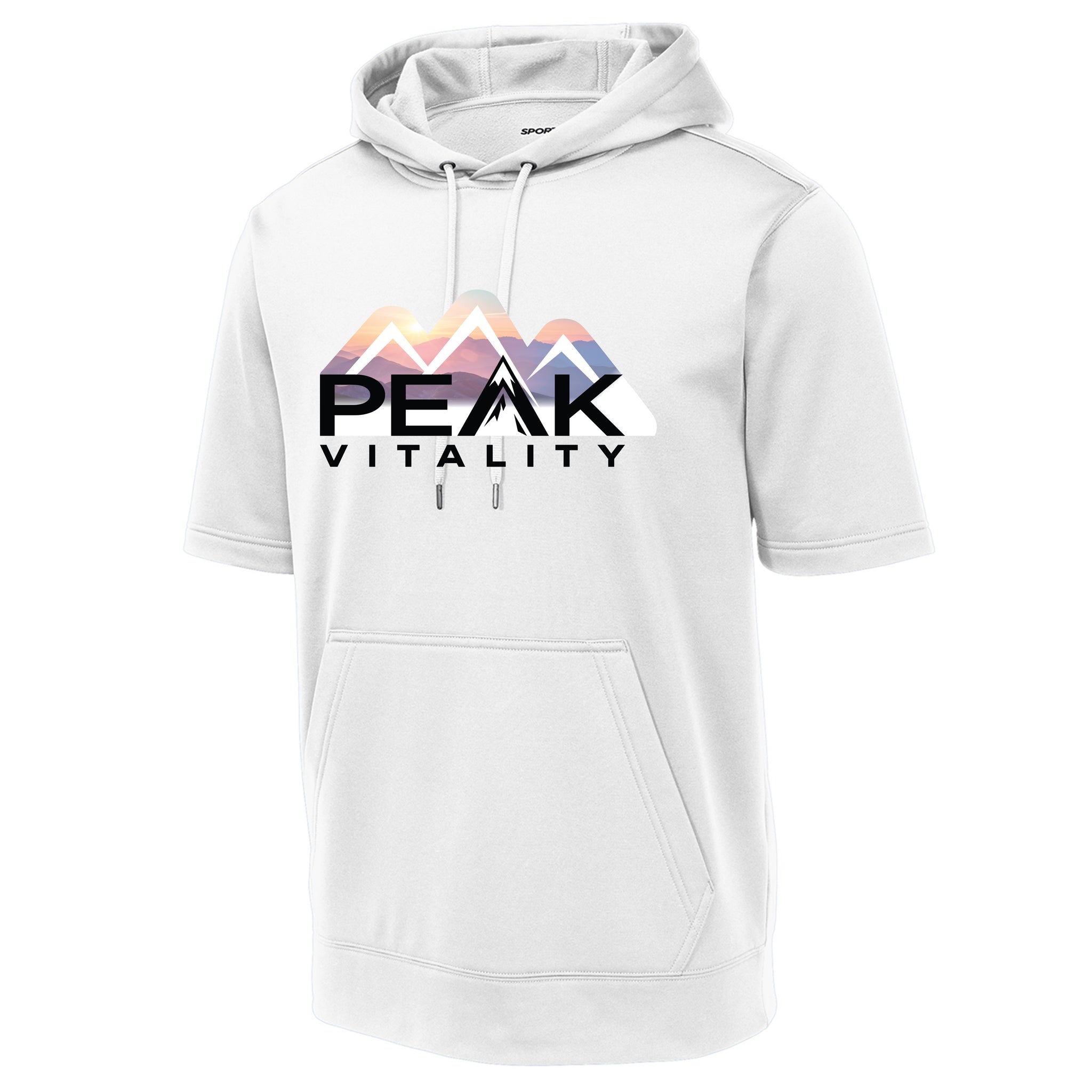 Peak Vitality Sport-Tek ® Sport-Wick ® Fleece Short Sleeve Hooded Pullover