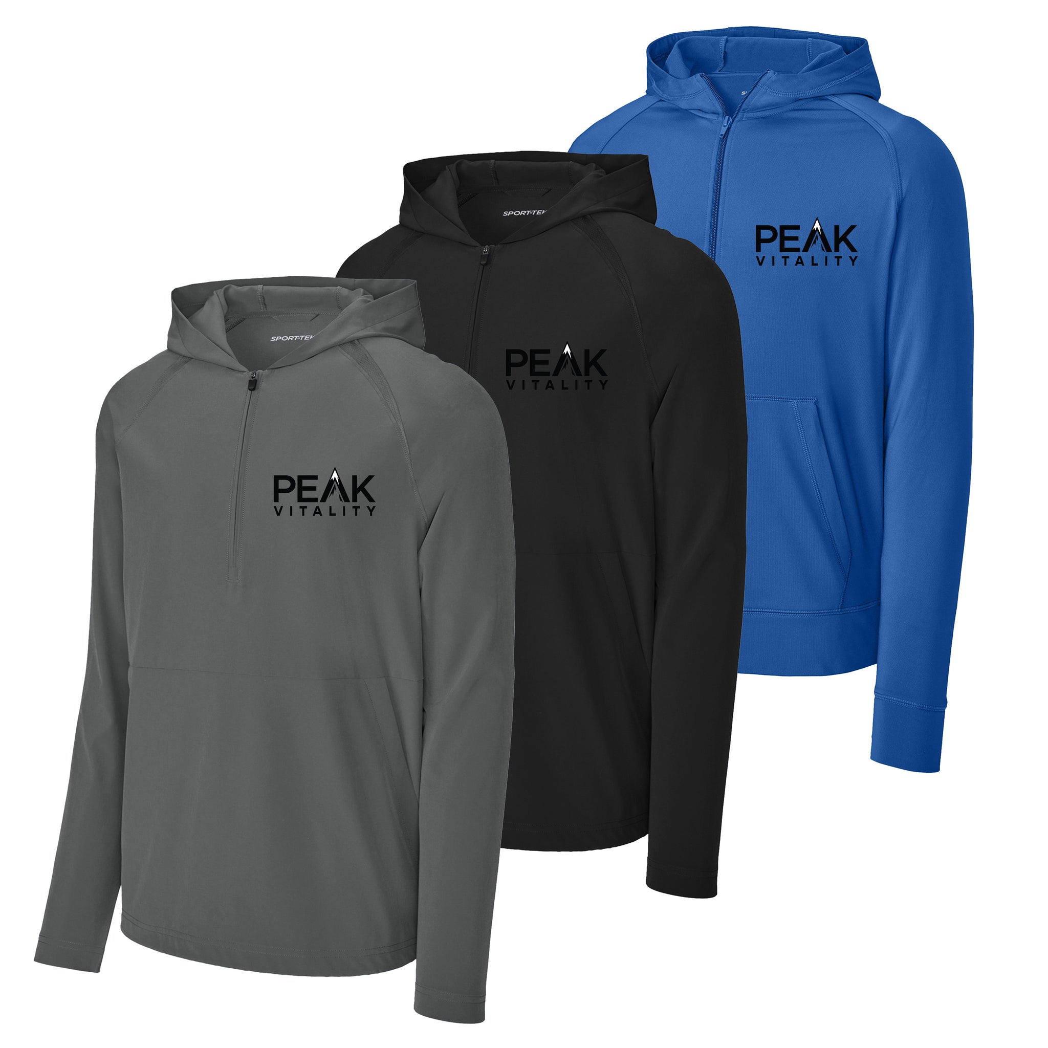 Peak Vitality Sport-Tek® Sport-Wick® Stretch 1/2-Zip Hoodie