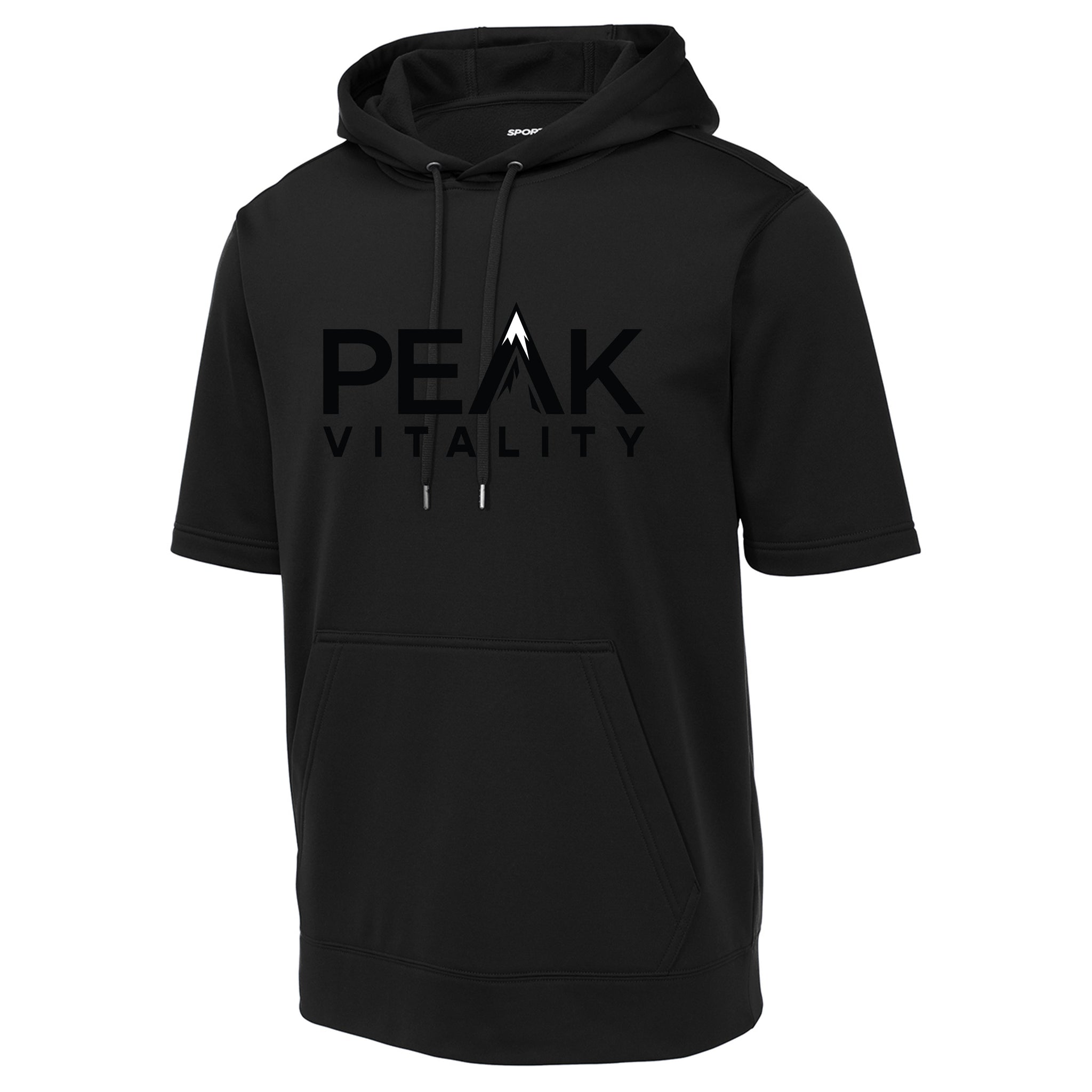 Peak Vitality Sport-Tek ® Sport-Wick ® Fleece Short Sleeve Hooded Pullover