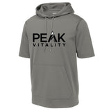 Peak Vitality Sport-Tek ® Sport-Wick ® Fleece Short Sleeve Hooded Pullover