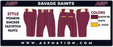 Savage Saints Fastpitch Womens/Girls Full Sublimation Knickers