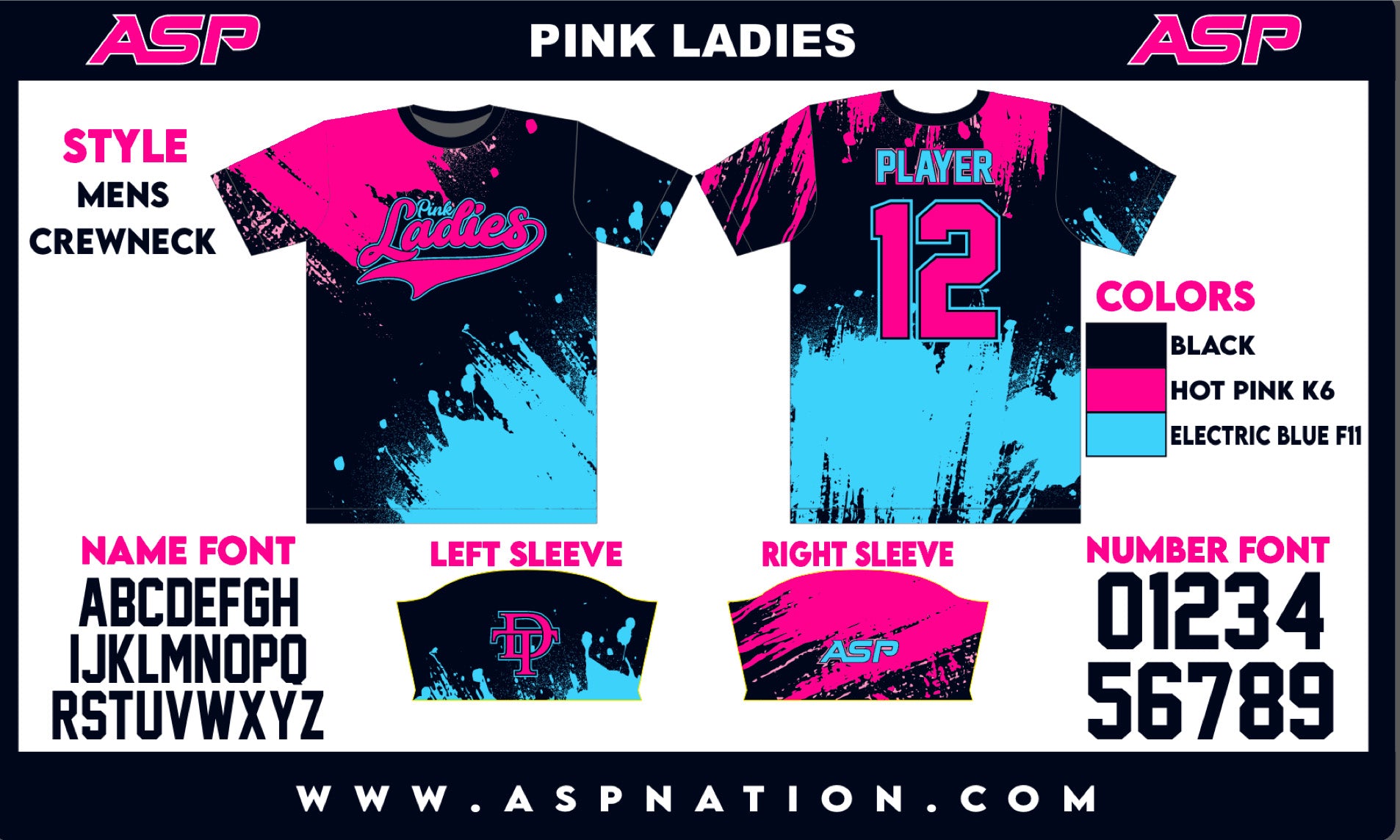 Pink Ladies Fastpitch Mens/Boys Full Sublimation Uniform Short Sleeve
