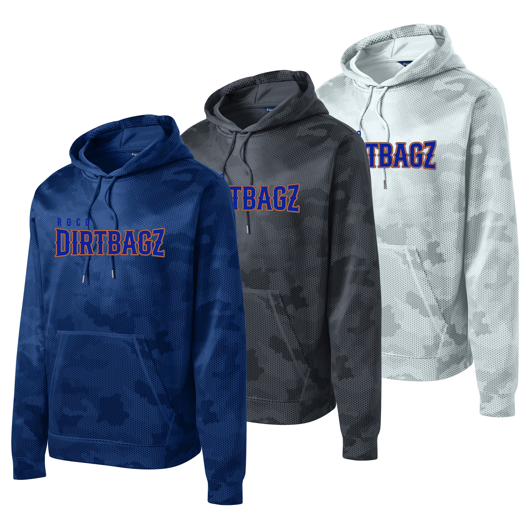 Roco Dirtbagz Baseball Sport-Tek® Sport-Wick® CamoHex Fleece Hooded Pullover