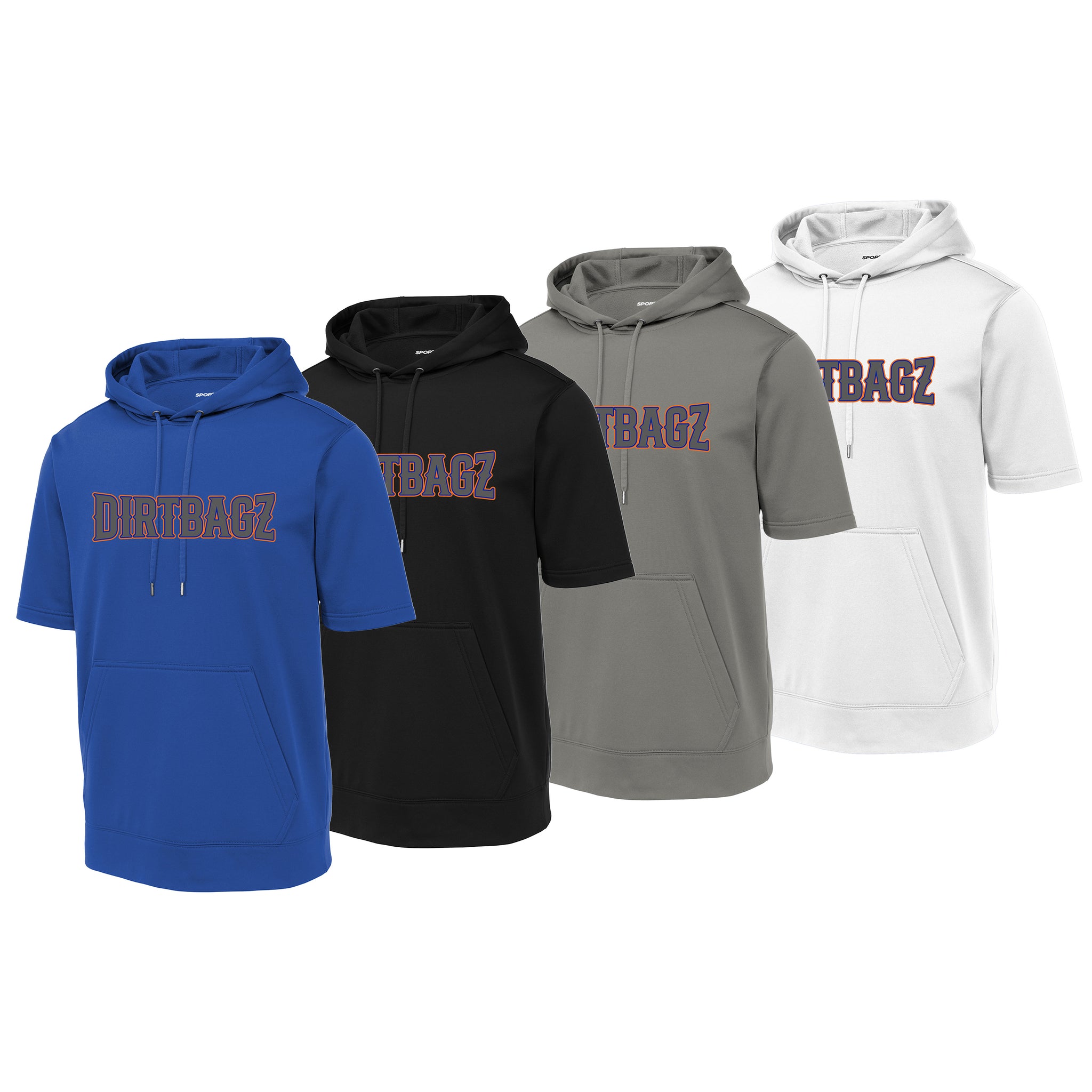 Roco Dirtbagz Baseball Sport-Tek ® Sport-Wick ® Fleece Short Sleeve Hooded Pullover