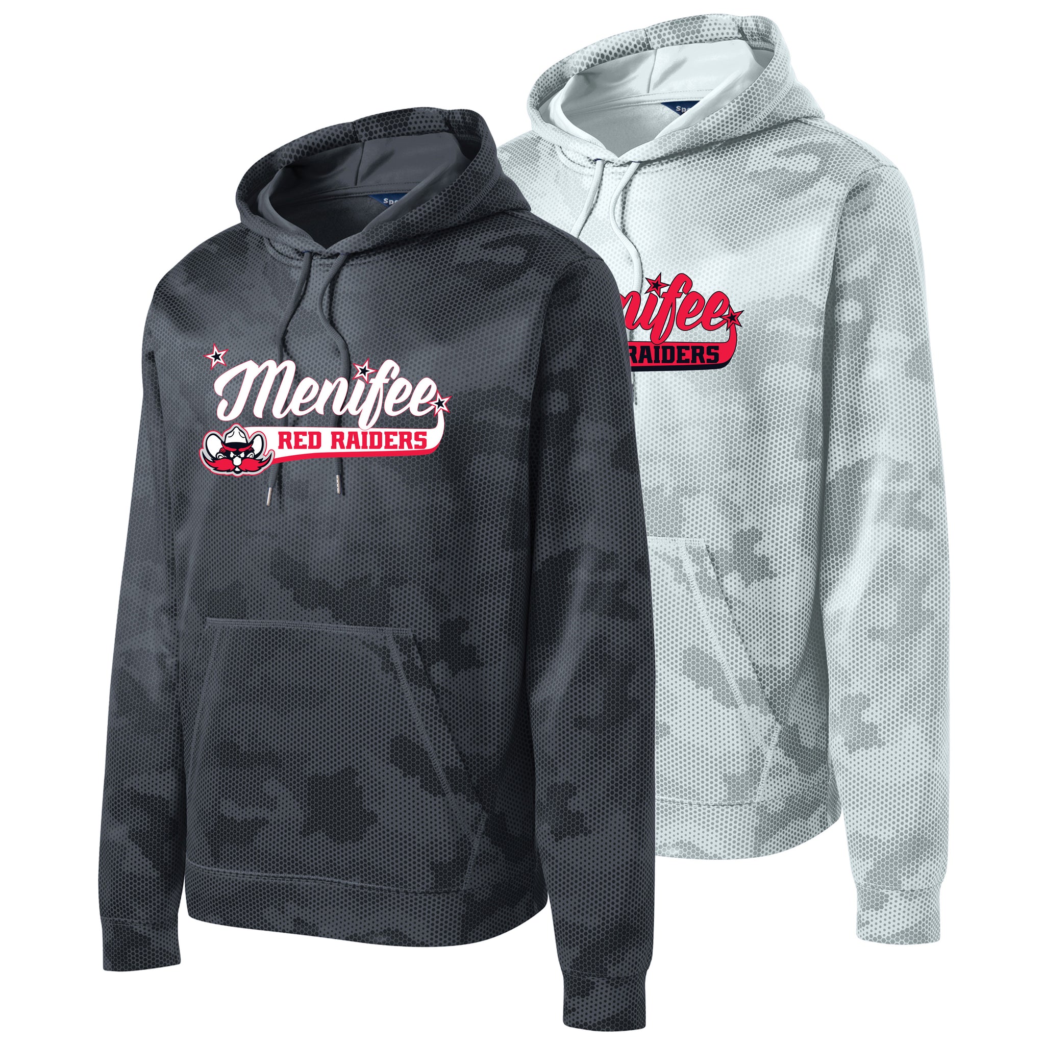 Menifee Red Raiders Fastpitch Sport-Tek® Sport-Wick® CamoHex Fleece Hooded Pullover