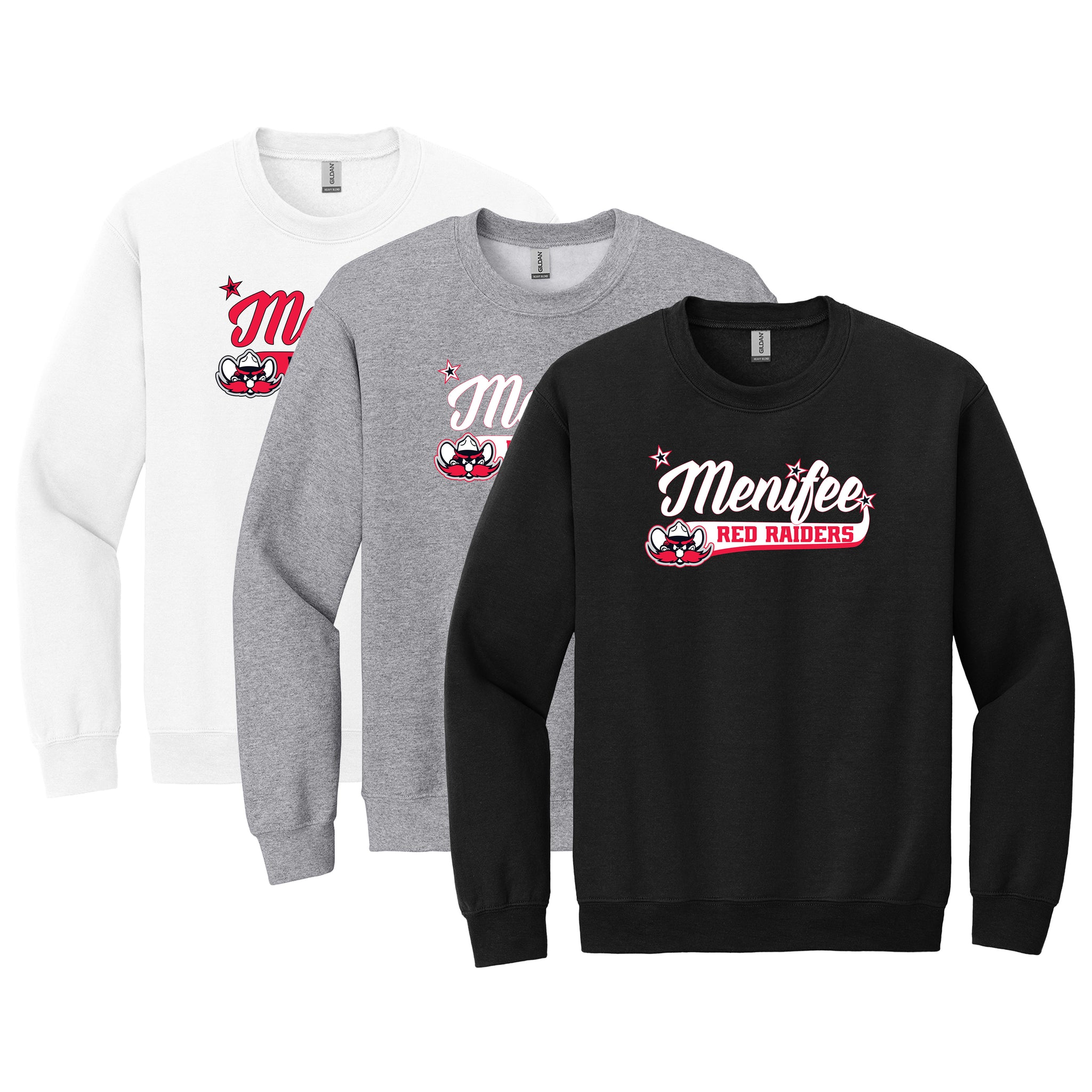 Menifee Red Raiders Fastpitch Gildan® Heavy Blend™ Crewneck Sweatshirt