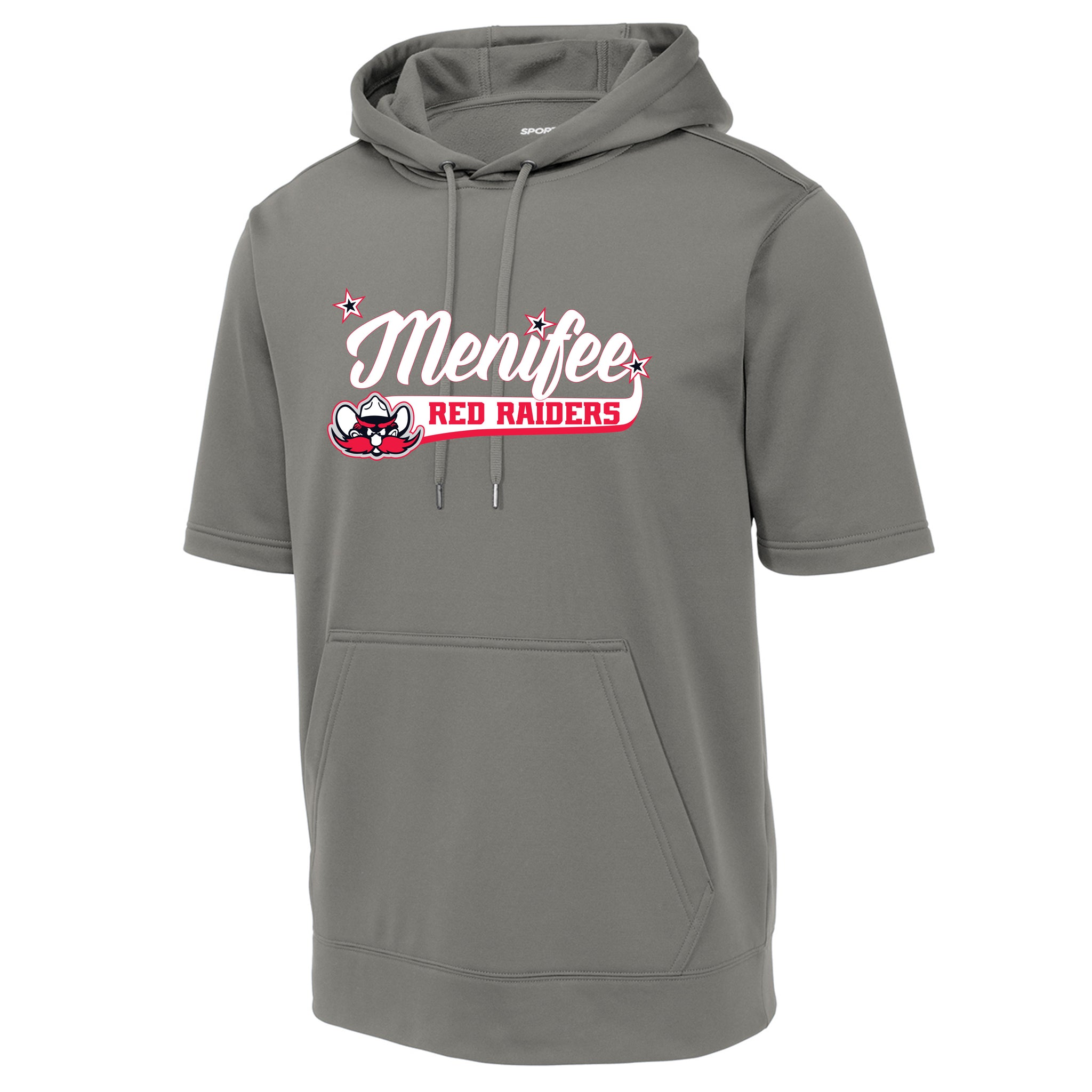 Menifee Red Raiders Fastpitch Sport-Tek ® Sport-Wick ® Fleece Short Sleeve Hooded Pullover