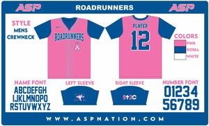 Cherryville Roadrunners Baseball Mens/Boys Full Sublimation Short Sleeve