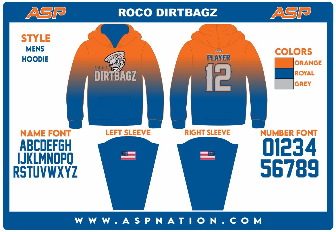 Roco Dirtbagz Baseball Mens/Boys Full Sublimation Crewneck Sweatshirt