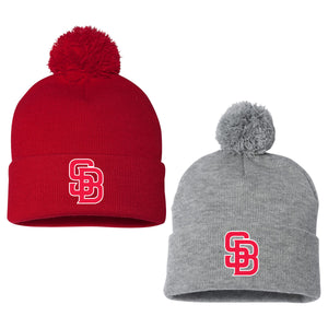 Sandlot Bandits Baseball Sportsman 12" Pom-Pom Cuffed Beanie