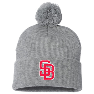 Sandlot Bandits Baseball Sportsman 12" Pom-Pom Cuffed Beanie