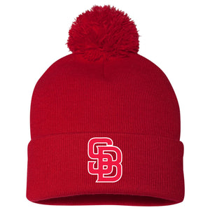 Sandlot Bandits Baseball Sportsman 12" Pom-Pom Cuffed Beanie