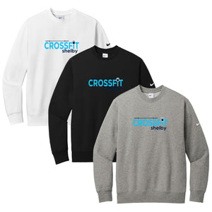 Shelby Crossfit Nike Club Fleece Sleeve Swoosh Crew