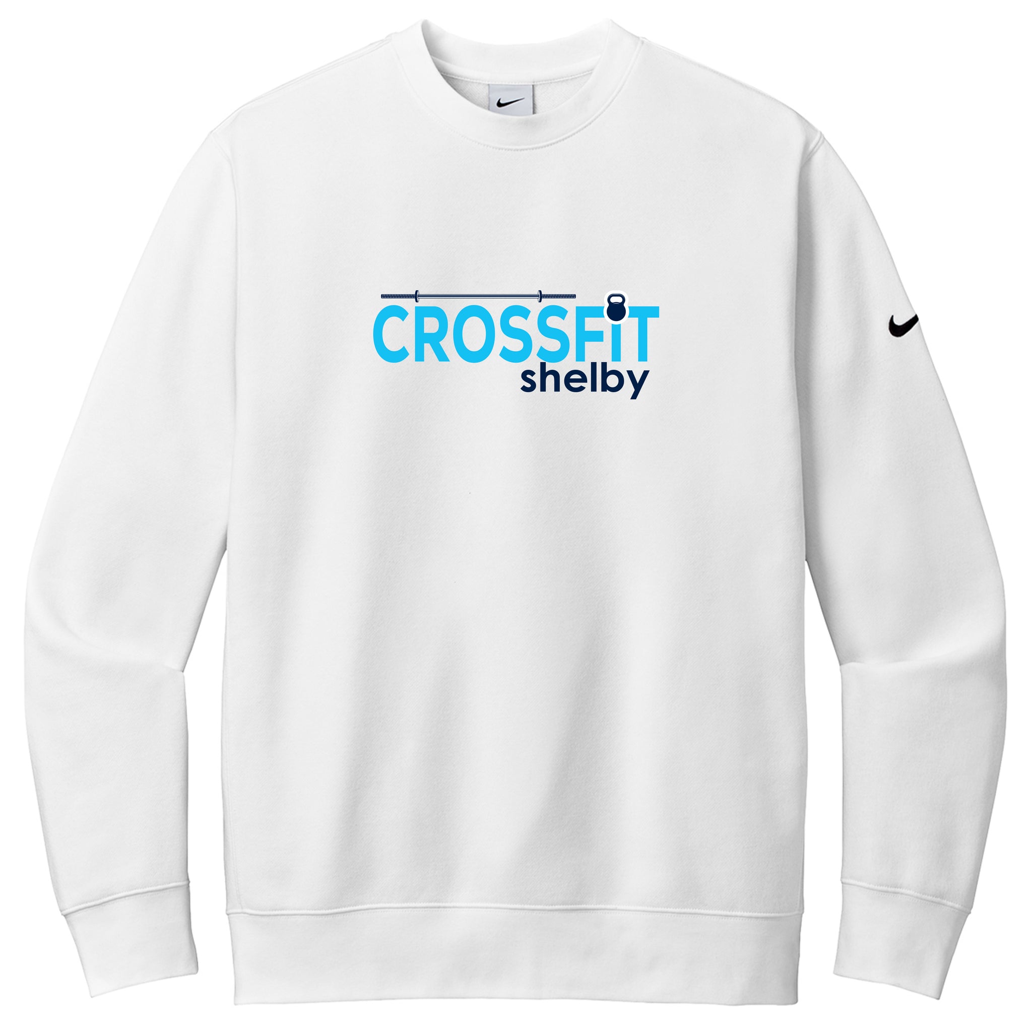 Shelby Crossfit Nike Club Fleece Sleeve Swoosh Crew