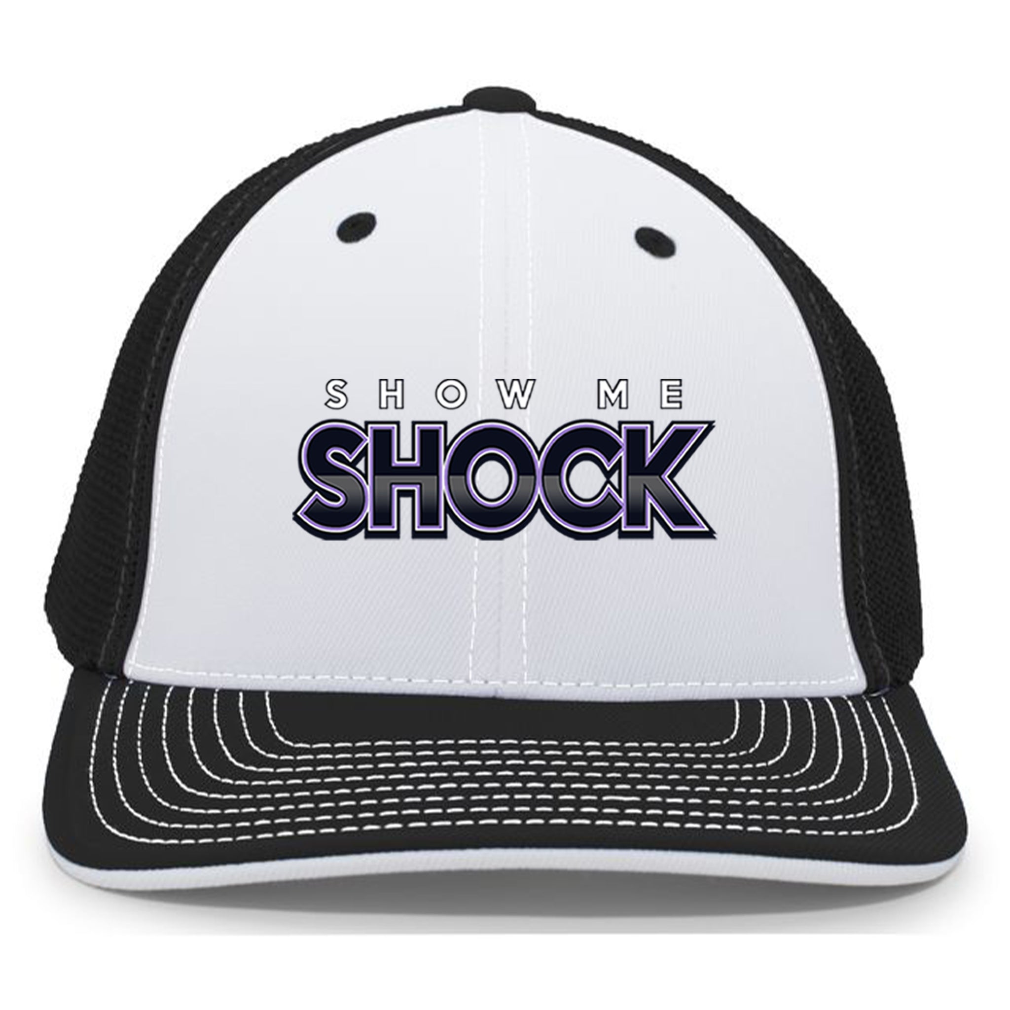 Show Me Shock Fastpitch 404M Pacific Headwear Trucker Pacflex Cap