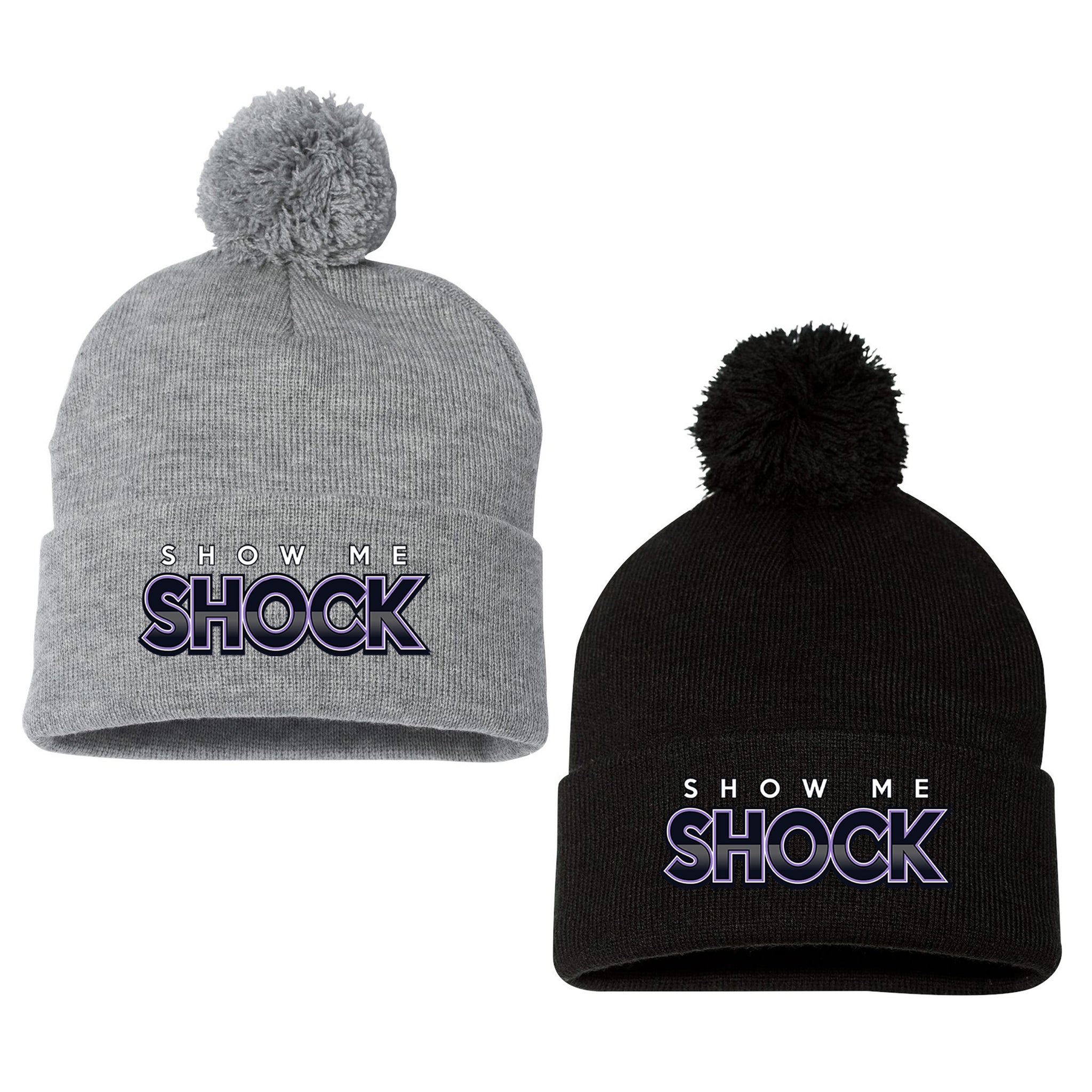 Show Me Shock Fastpitch Sportsman 12" Pom-Pom Cuffed Beanie