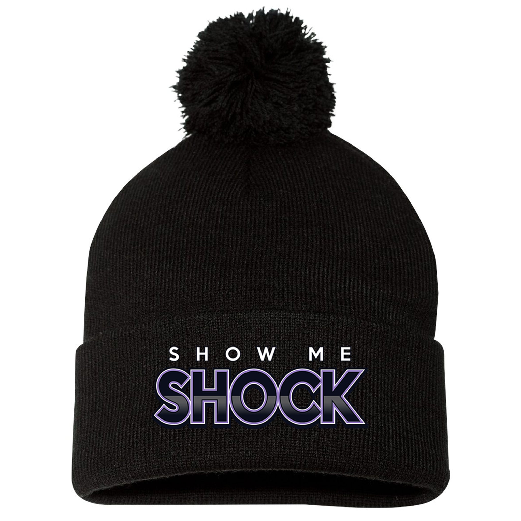 Show Me Shock Fastpitch Sportsman 12" Pom-Pom Cuffed Beanie