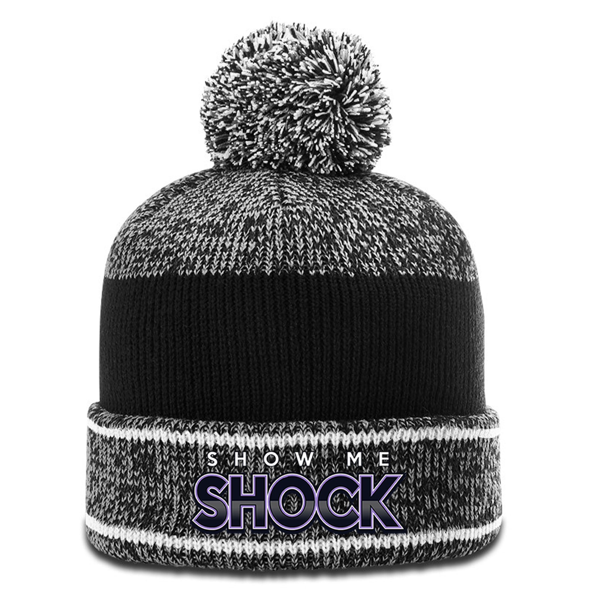 Show Me Shock Fastpitch 148 | Heather Beanie with Cuff & Pom