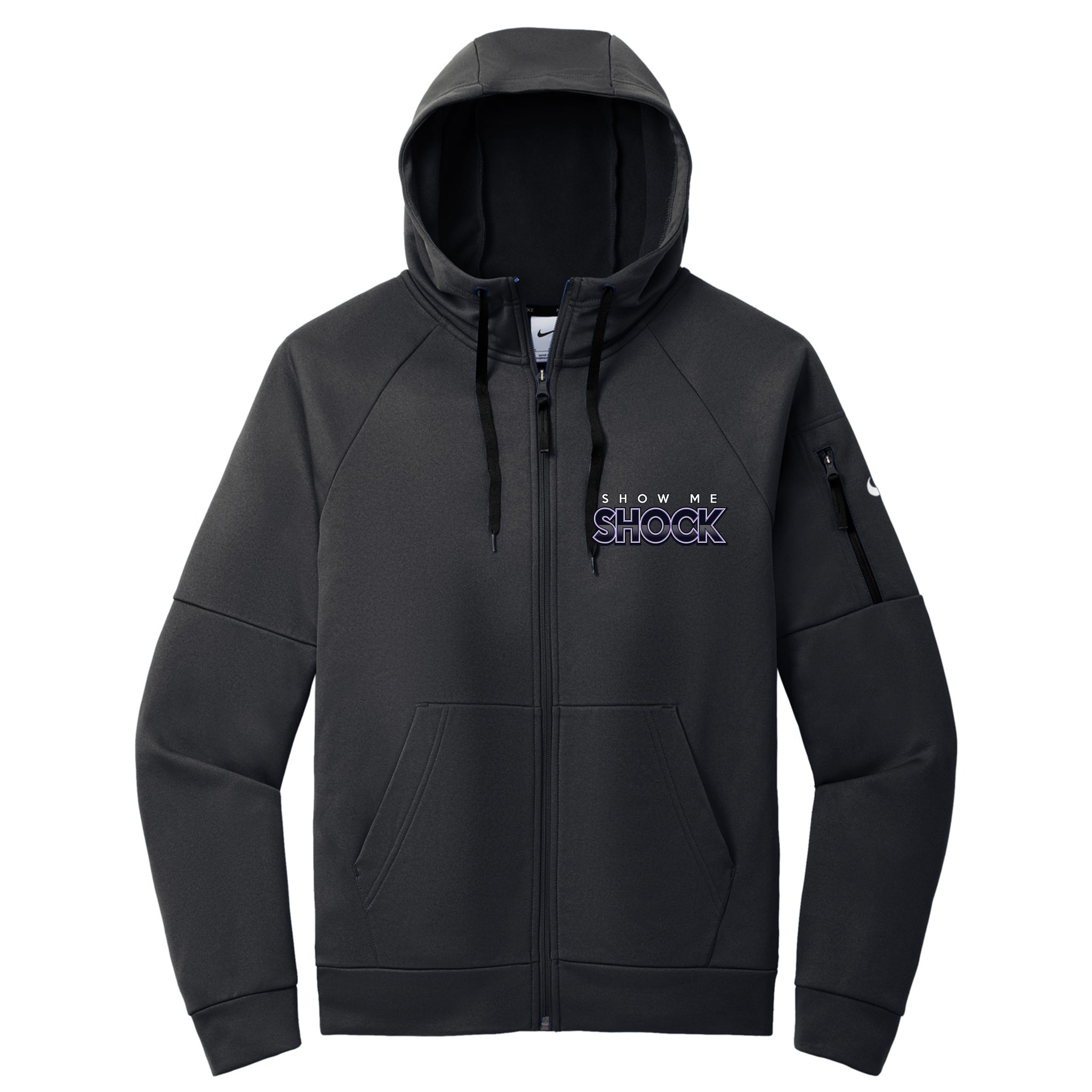Show Me Shock Fastpitch Nike Therma-FIT Pocket Full-Zip Fleece Hoodie