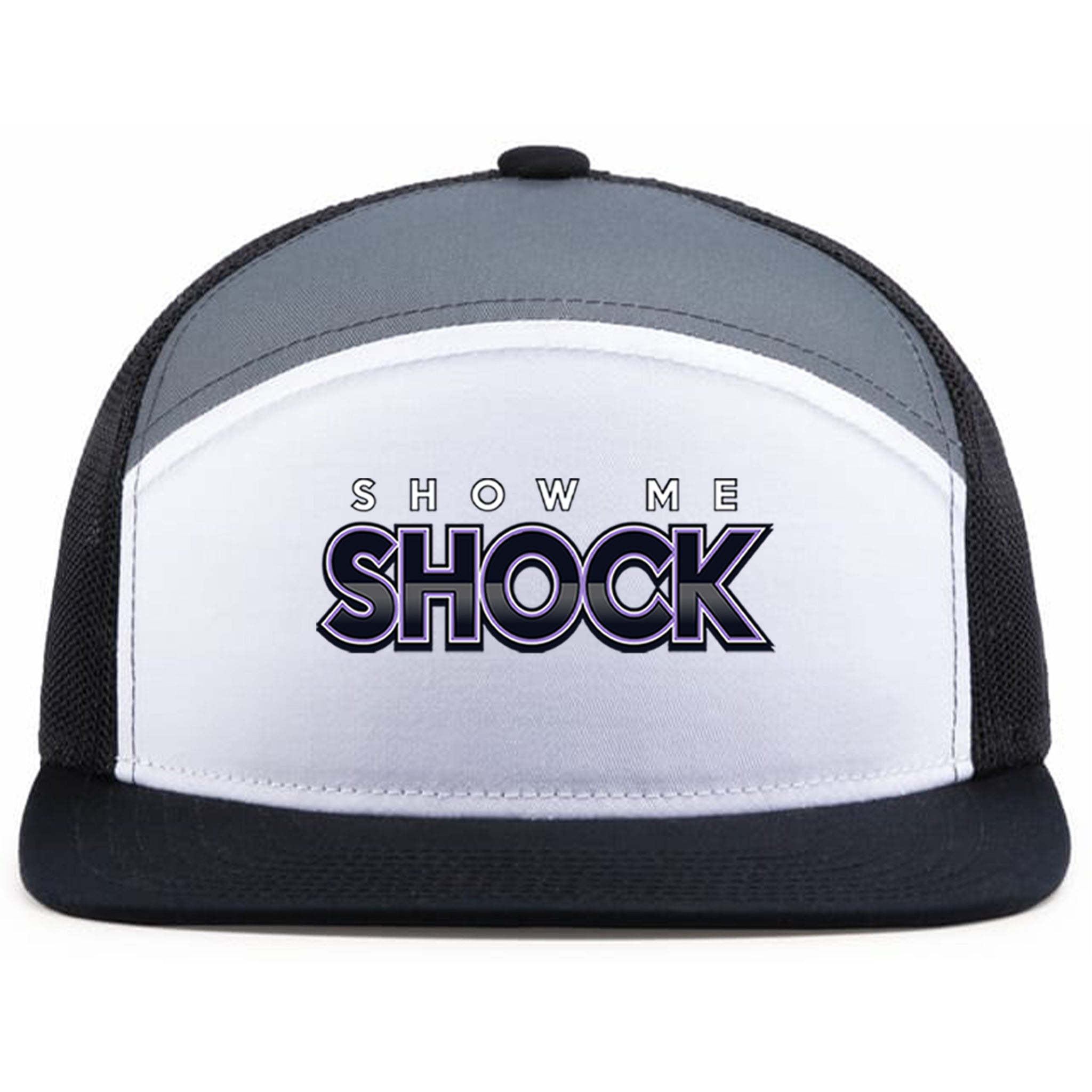 Show Me Shock Fastpitch Pacific Headwear 6-Panel Trucker Snapback Hat