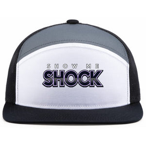 Show Me Shock Fastpitch Pacific Headwear 6-Panel Trucker Snapback Hat