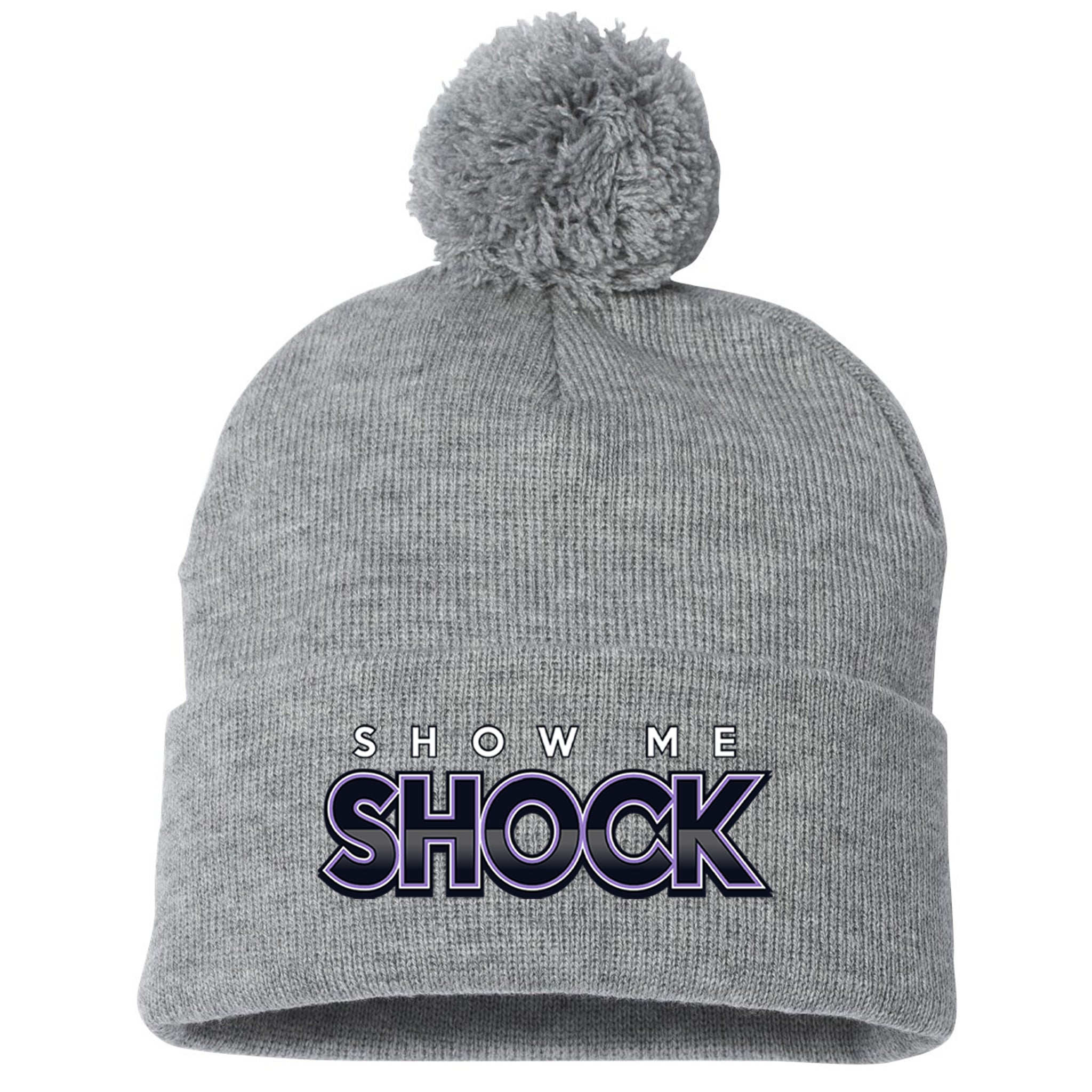 Show Me Shock Fastpitch Sportsman 12" Pom-Pom Cuffed Beanie