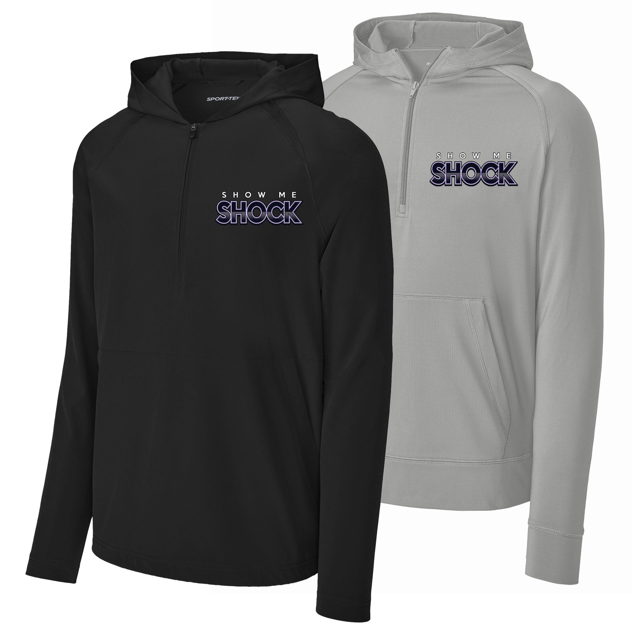 Show Me Shock Fastpitch Sport-Tek® Sport-Wick® Stretch 1/2-Zip Hoodie