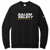 Salem Select Baseball Nike Club Fleece Sleeve Swoosh Crew