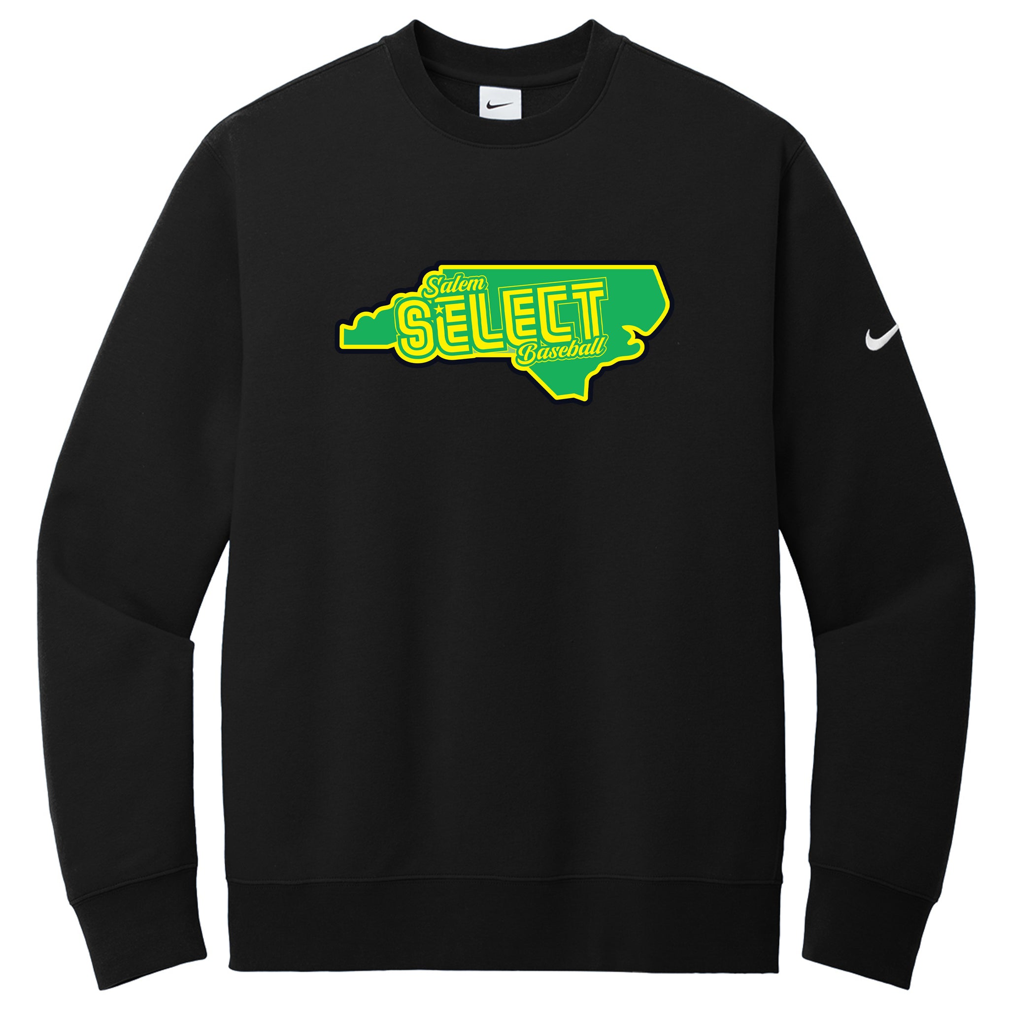 Salem Select Baseball Nike Club Fleece Sleeve Swoosh Crew