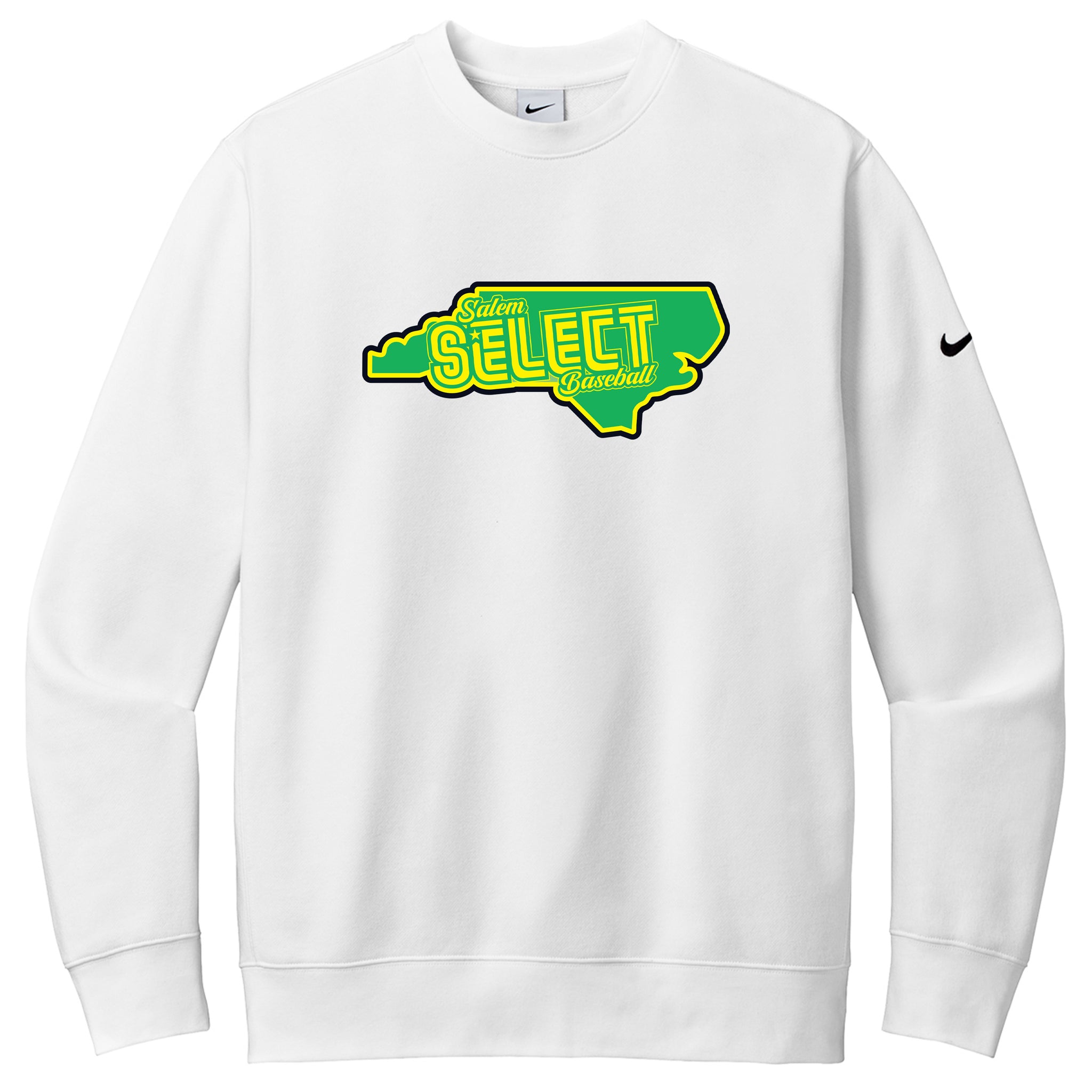 Salem Select Baseball Nike Club Fleece Sleeve Swoosh Crew