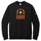 Savage Saints Fastpitch Nike Club Fleece Sleeve Swoosh Crew