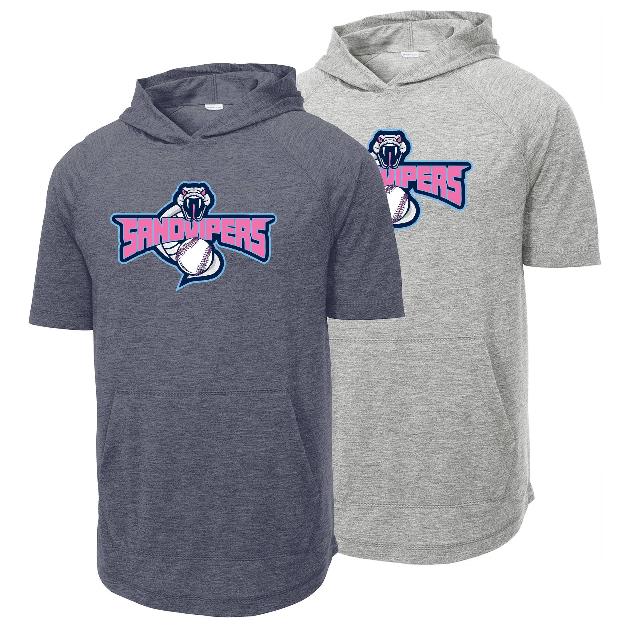 Sand Vipers Baseball Sport-Tek ® PosiCharge ® Tri-Blend Wicking Short Sleeve Hoodie