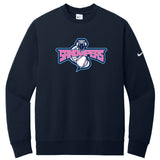 Sand Vipers Baseball Nike Club Fleece Sleeve Swoosh Crew