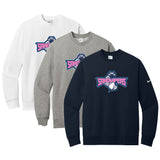 Sand Vipers Baseball Nike Club Fleece Sleeve Swoosh Crew