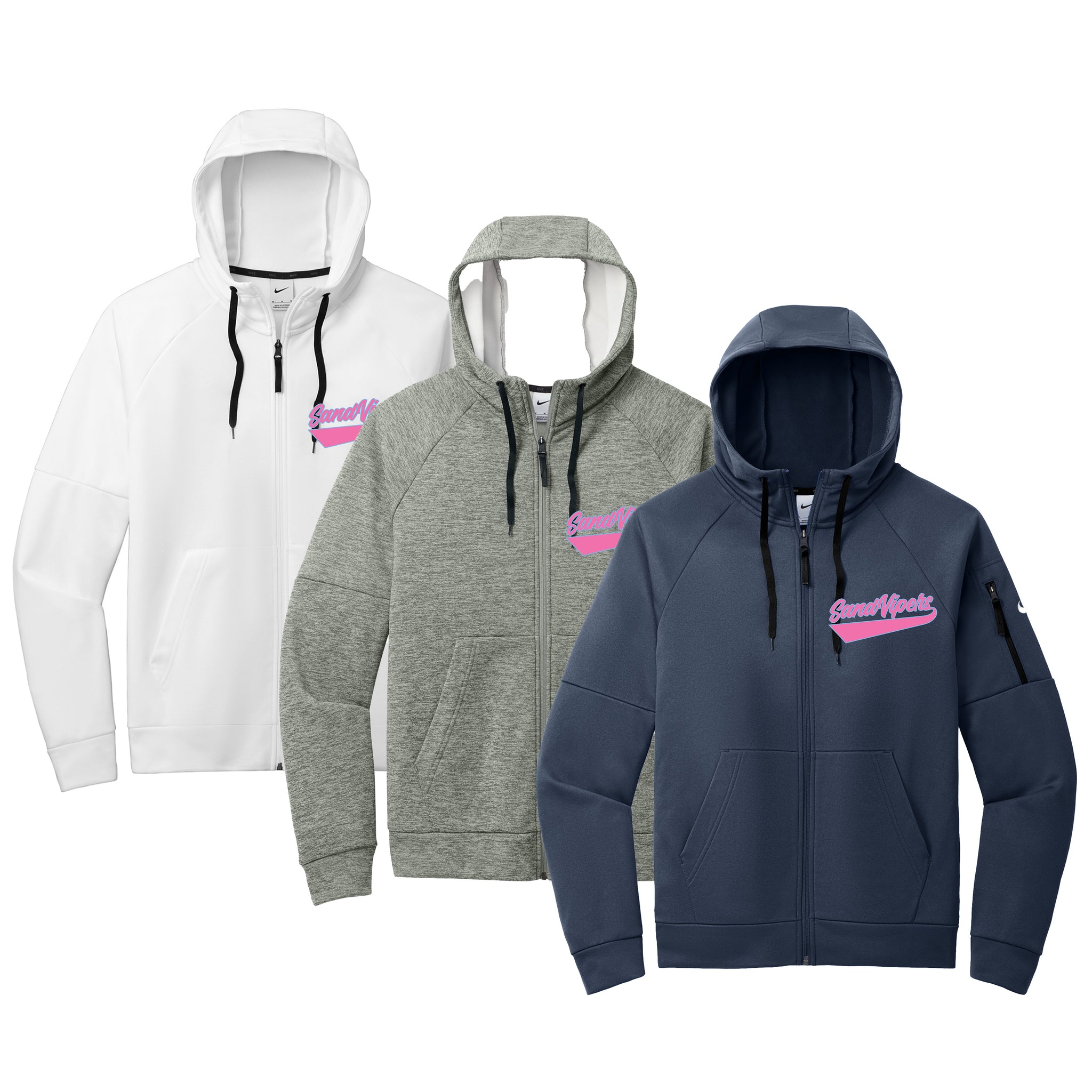 Sand Vipers Baseball Nike Therma-FIT Pocket Full-Zip Fleece Hoodie