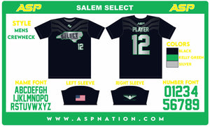 Salem Select Baseball Mens/Boys Full Sublimation Short Sleeve