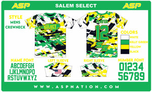 Salem Select Baseball Mens/Boys Full Sublimation Short Sleeve