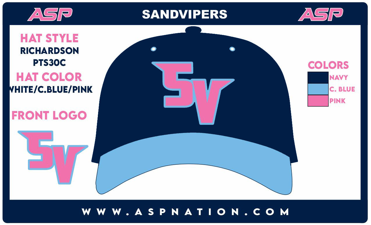 Sand Vipers Baseball Richardson PTS20 Pulse R-Flex Hat