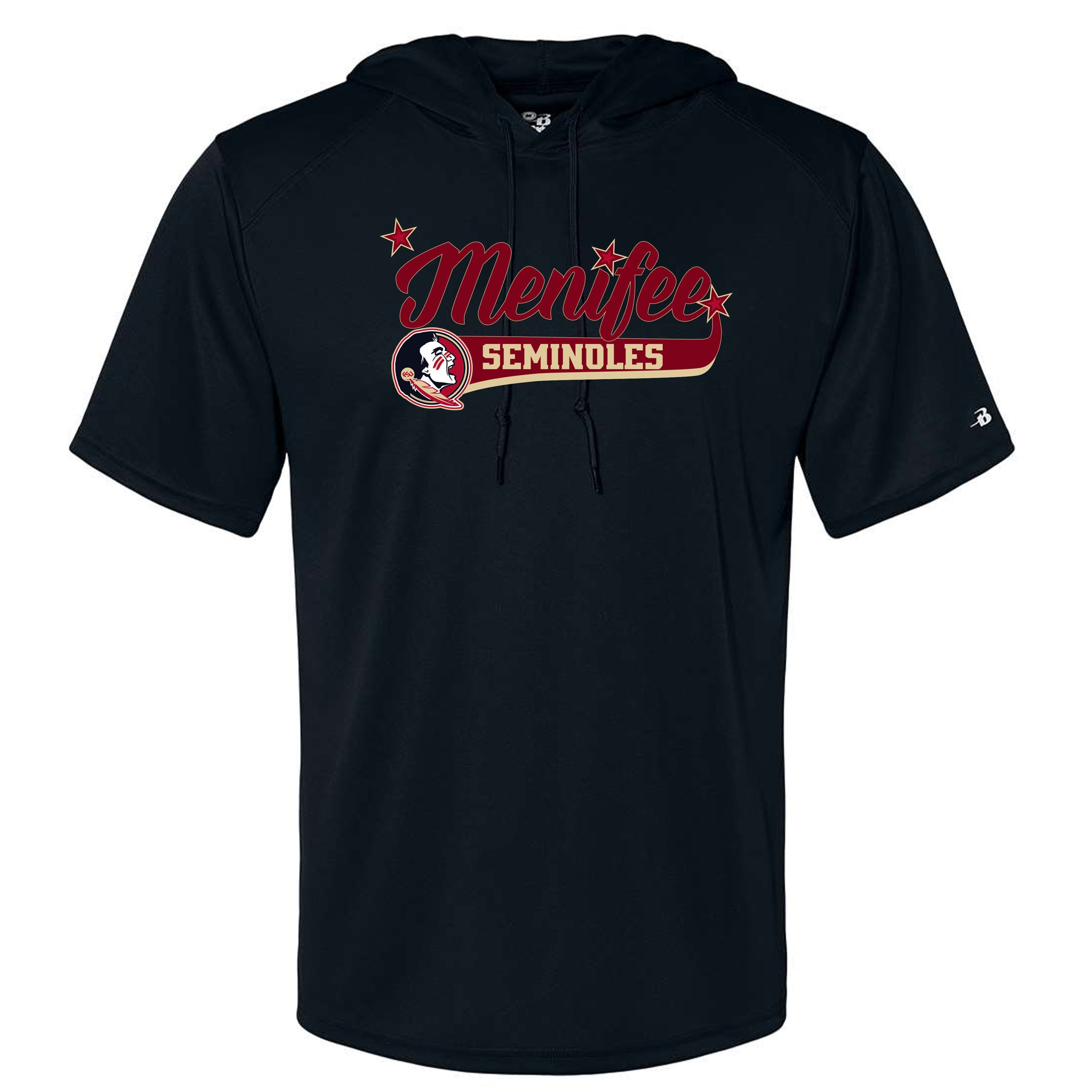 Menifee Seminoles Fastpitch Badger B-Core Hooded T-Shirt