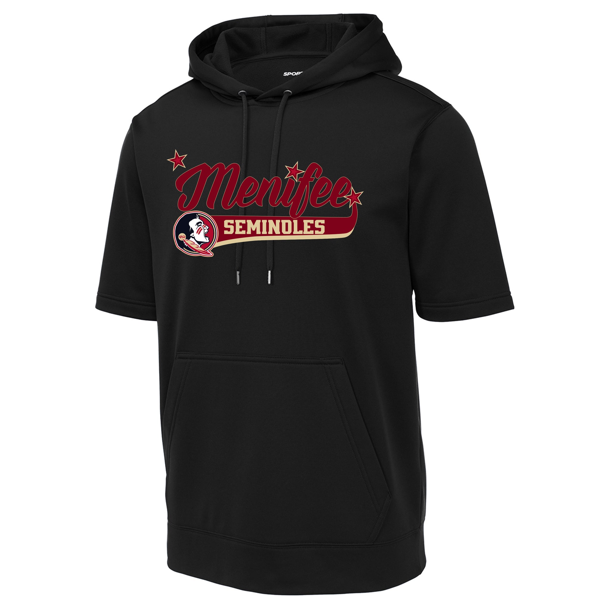 Menifee Seminoles Fastpitch Sport-Tek ® Sport-Wick ® Fleece Short Sleeve Hooded Pullover