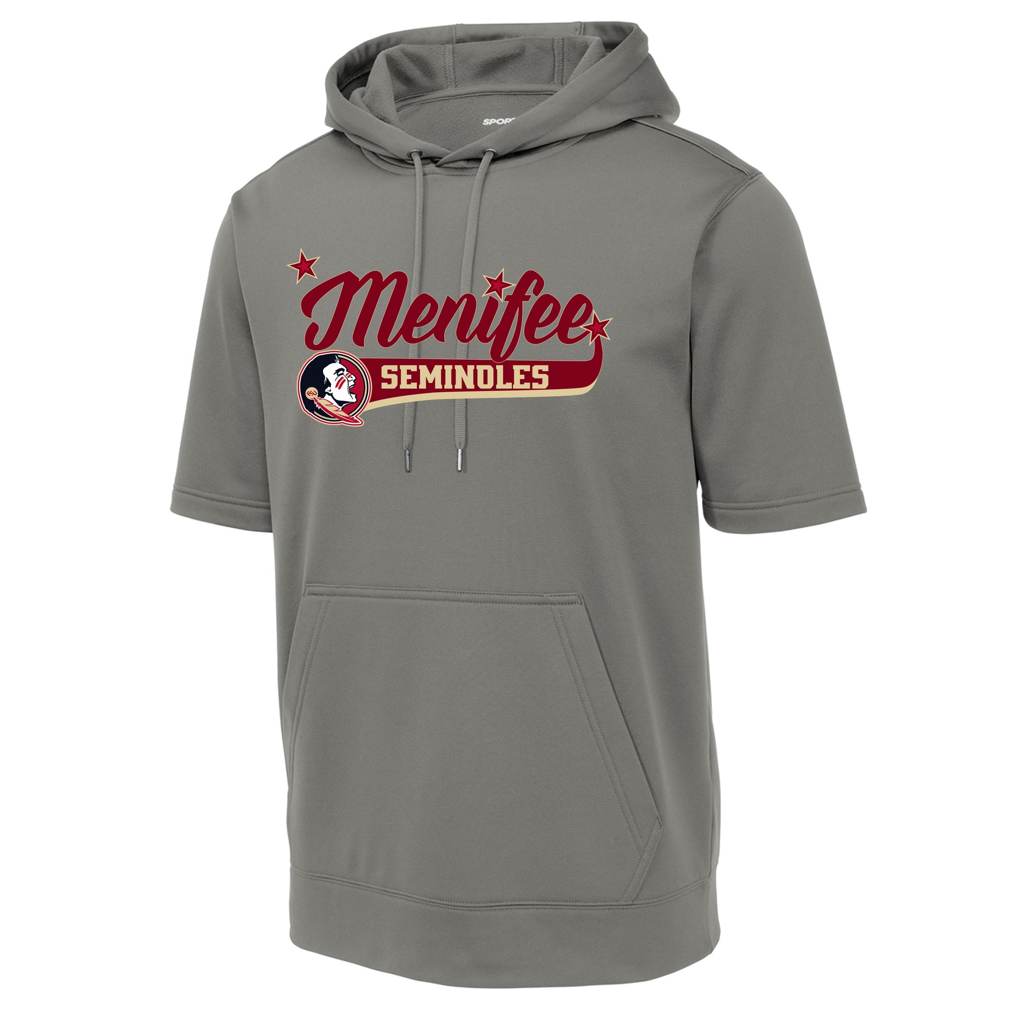 Menifee Seminoles Fastpitch Sport-Tek ® Sport-Wick ® Fleece Short Sleeve Hooded Pullover