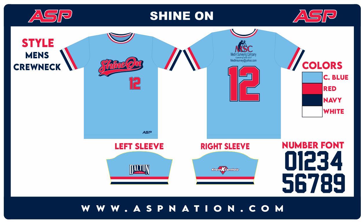 Shine On Slowpitch Mens Full Sublimation Uniform Short Sleeve