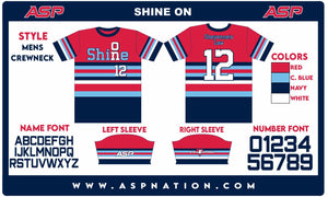 Shine On Slowpitch Mens Full Sublimation Uniform Short Sleeve