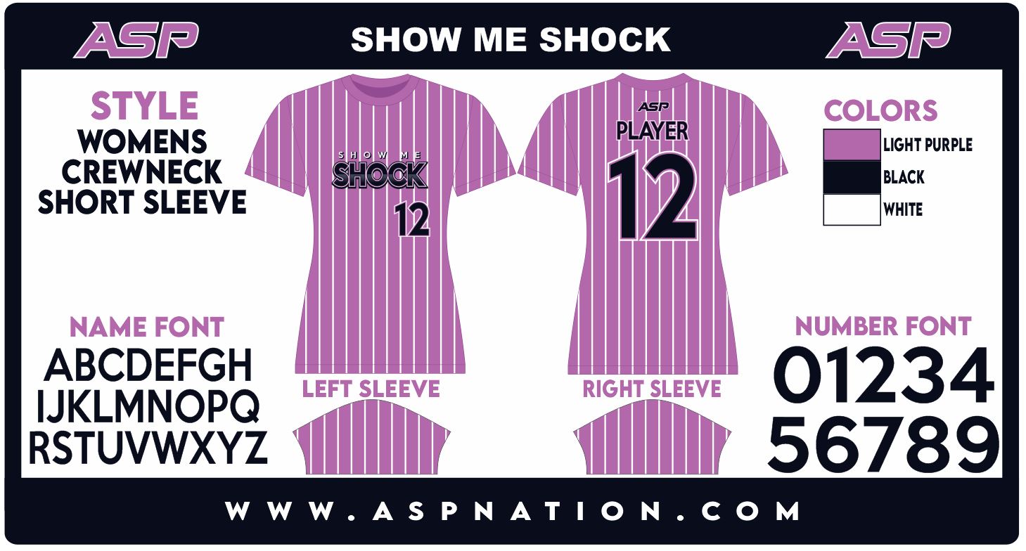 Show Me Shock Fastpitch Womens/Girls Full Sublimation Uniform Short Sleeve