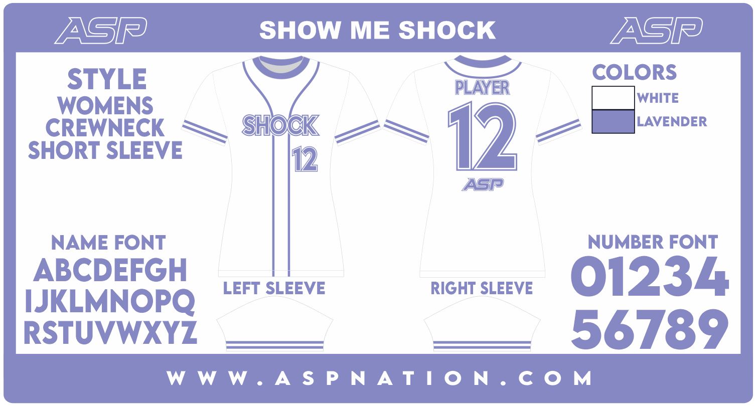 Show Me Shock Fastpitch Womens/Girls Full Sublimation Uniform Short Sleeve