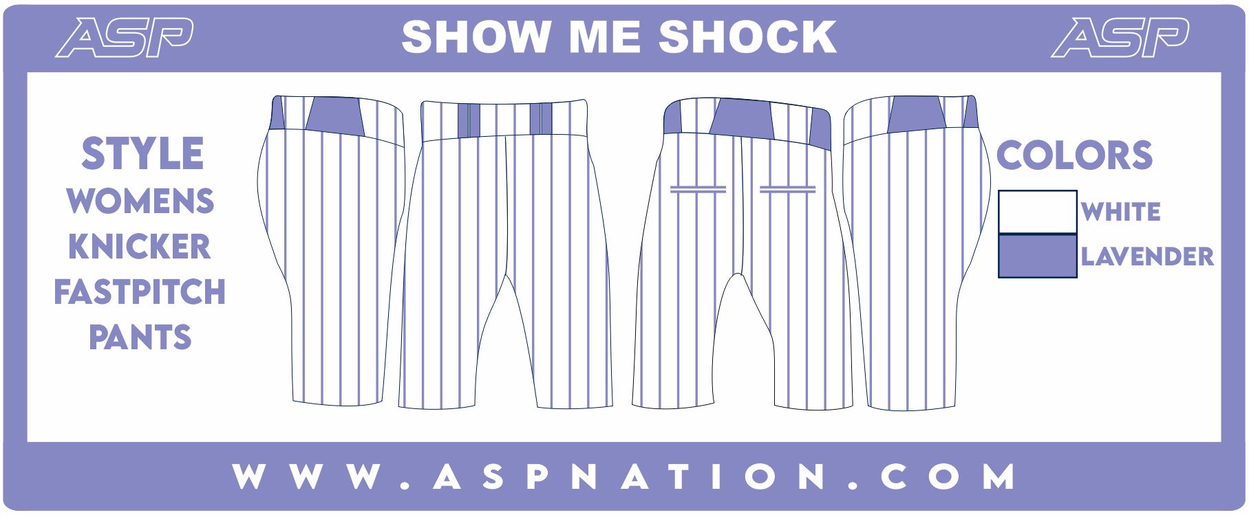 Show Me Shock Fastpitch Womens/Girls Full Sublimation Knickers