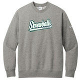 Skrewballs Fastpitch Nike Club Fleece Sleeve Swoosh Crew