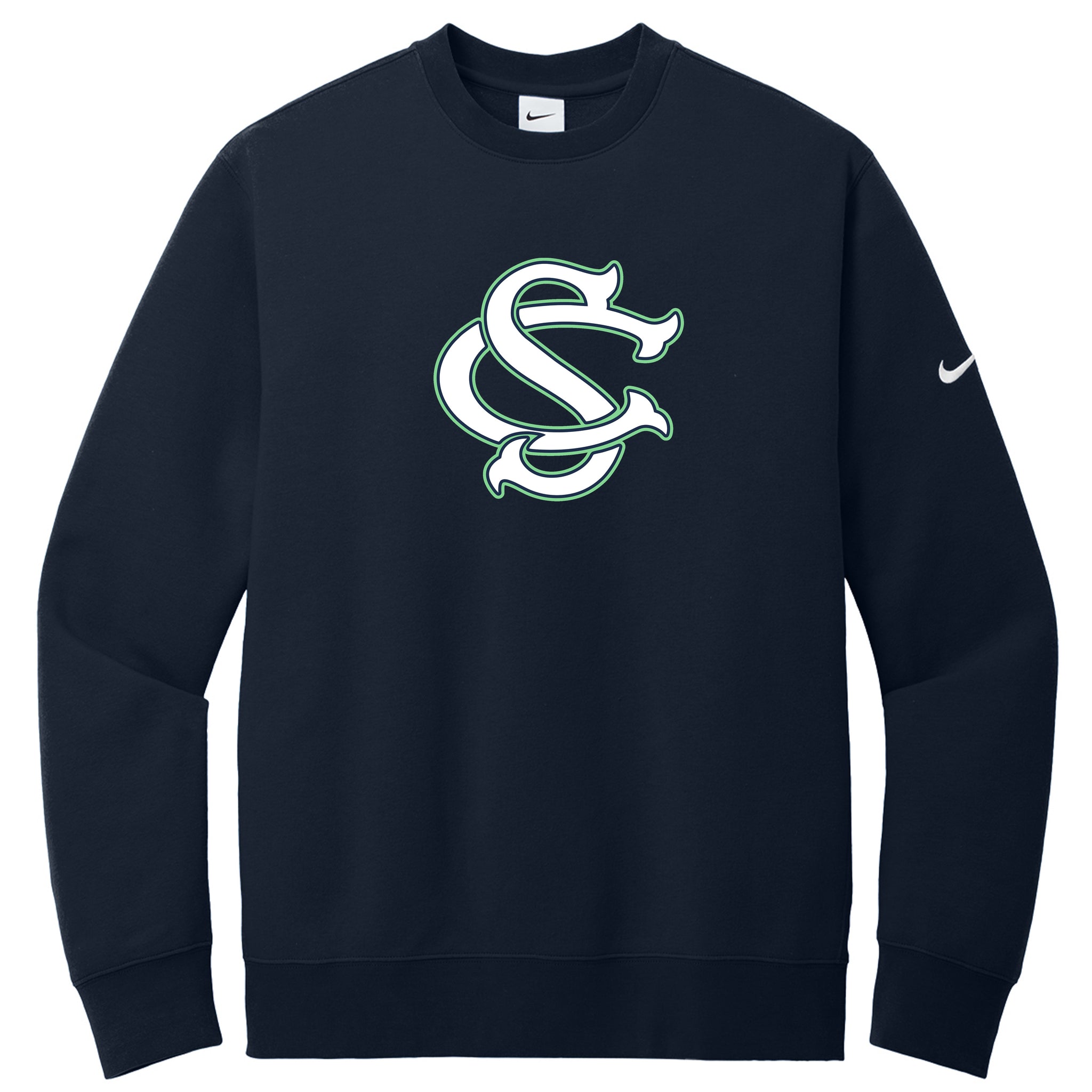 Skrewballs Fastpitch Nike Club Fleece Sleeve Swoosh Crew