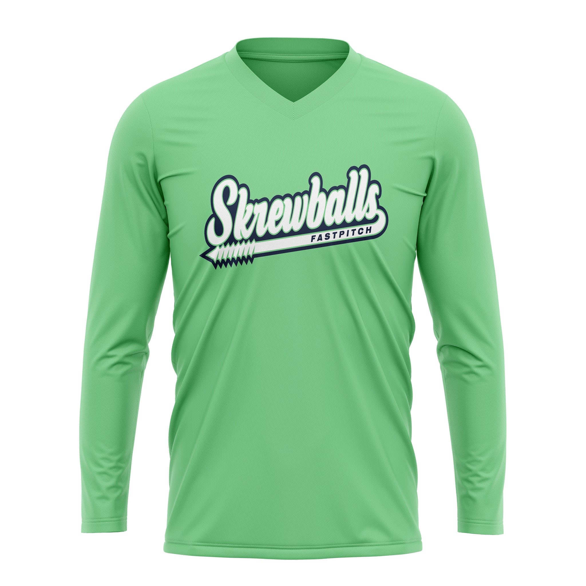 SKREWBALLS FASTPITCH WOMENS V-NECK FULL SUB LONG SLEEVE