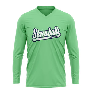 SKREWBALLS FASTPITCH WOMENS V-NECK FULL SUB LONG SLEEVE